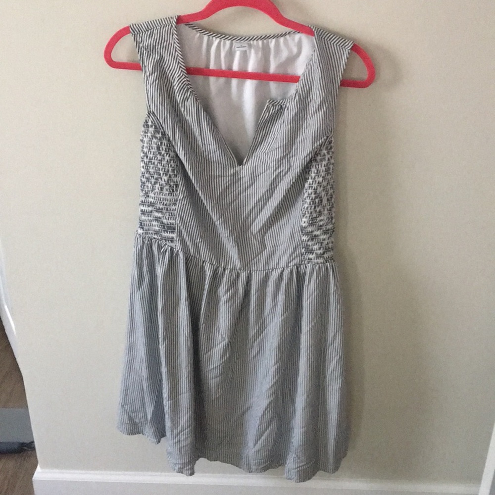 blue/white stripe dress